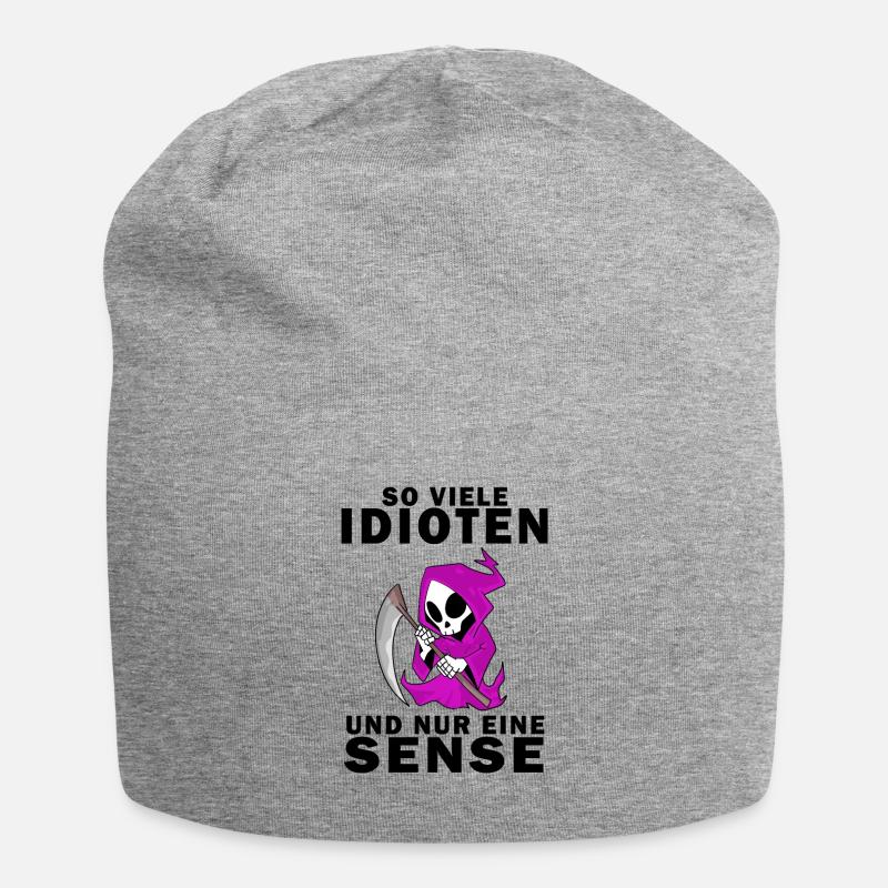 Sensenmann Damen Sarkastisch Provokation - Jersey-Beanie - Grau meliert
