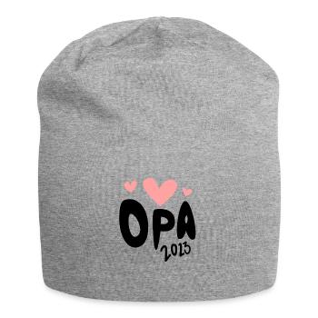 Opa 2023 - Opa werden - Bald Opa - Jersey-Beanie - Grau meliert - Vorne