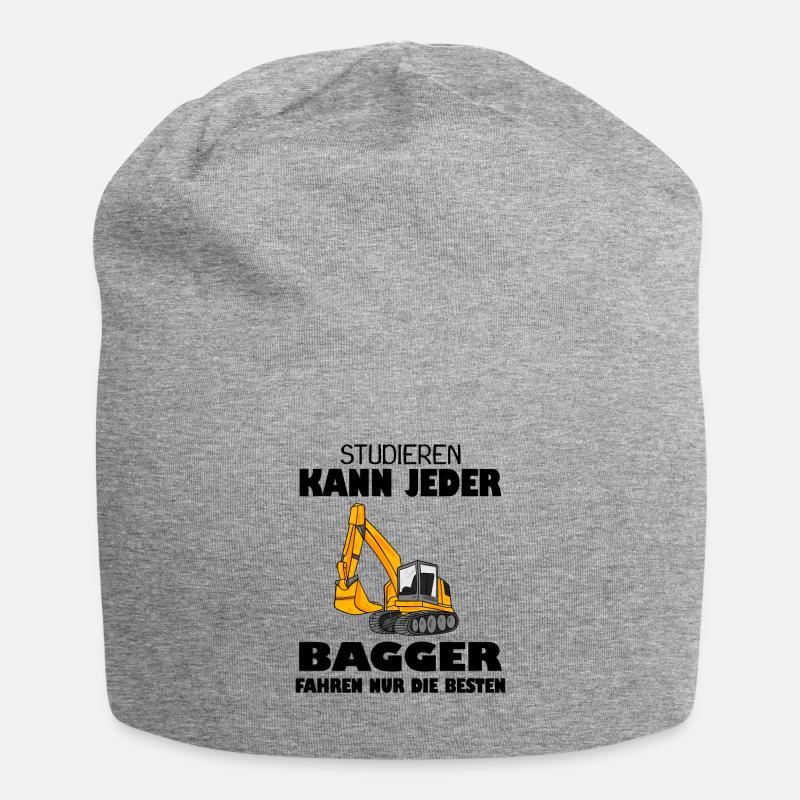 Bagger Baggerfahrer Spruch - Jersey-Beanie - Grau meliert