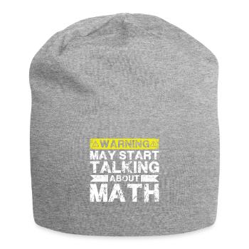 Warnung Kann Anfangen, Über Mathematik Zu Sprechen - Jersey-Beanie - Grau meliert - Vorne