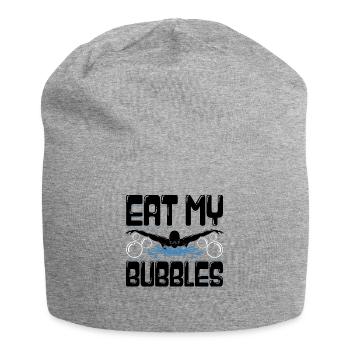 Funny Swimming Swimmer Eat My Bubbles Swim Ges - Jersey Beanie - heather grey - Front
