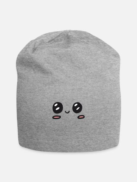kawaii Freudentränen - Jersey-Beanie - Grau meliert