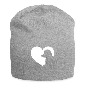 Caniche Chien Coeur Ombre Image - Caniche - Bonnet en jersey - gris chiné - Devant