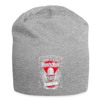 Es Ist Rock And Roll - Retro Mikrofon - Jersey-Beanie - Grau meliert - Vorne