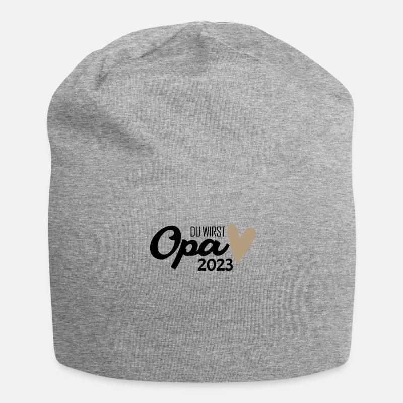 Opa 2023 - Opa werden - Bald Opa - Jersey-Beanie - Grau meliert