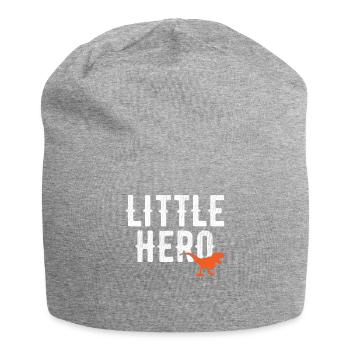 Little Hero - Sweet Animal Dinosaur - Jersey Beanie - heather grey - Front