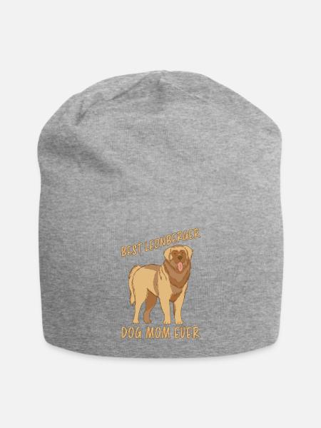 Leonberger Mom Hund Fun Spruch Leonberger Geschenk - Jersey-Beanie - Grau meliert