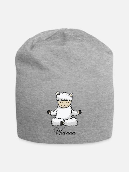 Auszeit Durchatmen Wusaaa schaaf - Jersey-Beanie - Grau meliert