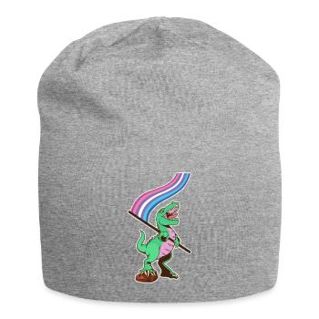 Drapeau LGBTQ - Ours dinosaure - Bonnet en jersey - gris chiné - Devant