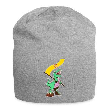 Drapeau LGBTQ - Dinosaure intersexuel - Bonnet en jersey - gris chiné - Devant