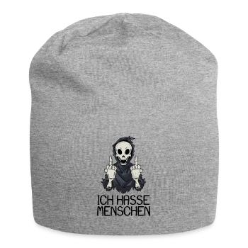 Ich hasse Menschen - Jersey-Beanie - Grau meliert - Vorne