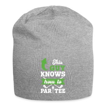 Dieser Typ Weiß, Wie Man T -Shirt - Golf - Jersey-Beanie - Grau meliert - Vorne