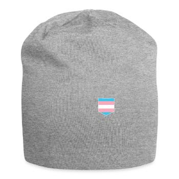 LGBTQ Transgender Pride Flag -Tasche - Jersey-Beanie - Grau meliert - Vorne