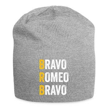 Computer Chat Bravo Romeo Bravo - BRB - Jersey Beanie - heather grey - Front