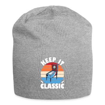 Retro Zocker Sprüche Gaming Geschenk - Jersey-Beanie - Grau meliert - Vorne
