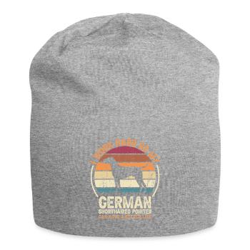 Travail acharné - Retro German Pointer - Bonnet en jersey - gris chiné - Devant