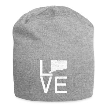 USA State - Love Map Connecticut - Jersey-Beanie - Grau meliert - Vorne