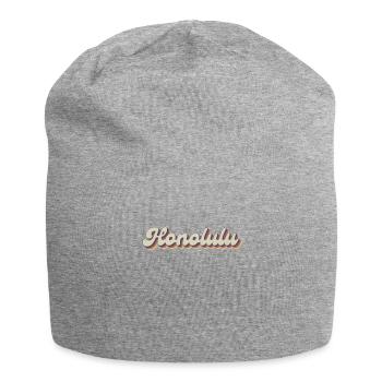 Nostalgique des années 70 USA City - Vintage Honolulu - Bonnet en jersey - gris chiné - Devant