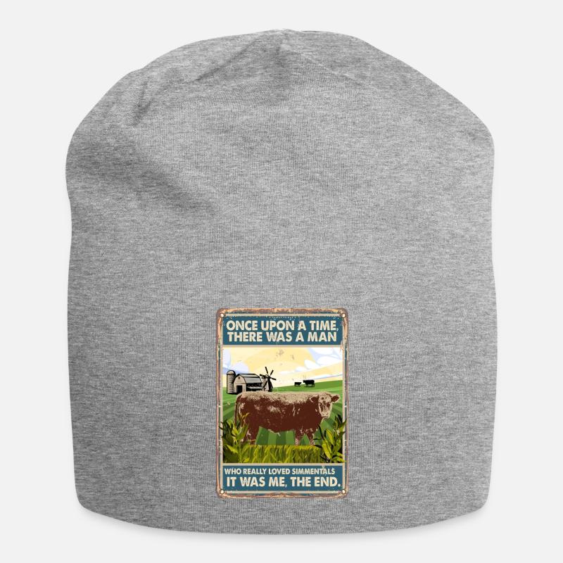 Race de vache Loved Simmentals - Bonnet en jersey - gris chiné
