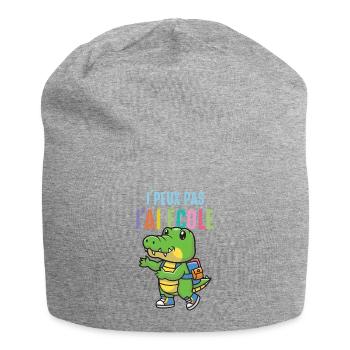J'peux Pas J ai École crocodile rentrée des classe - Bonnet en jersey - gris chiné - Devant