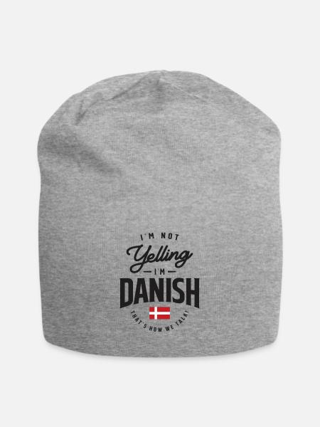 Ich schreie nicht, ich bin Danish Funny Danish Pride - Jersey-Beanie - Grau meliert