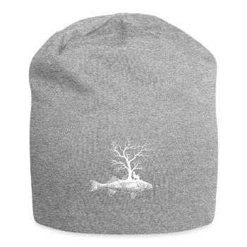 Arbre graphique - Tétine de poisson - Bonnet en jersey - gris chiné - Devant