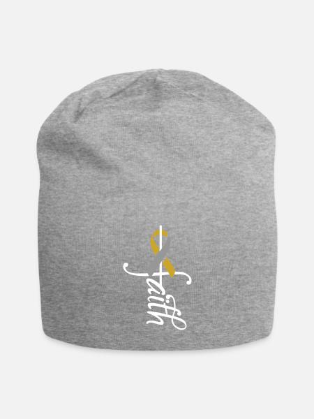 Band-Chemo-Krebs-Bewusstsein - Jersey-Beanie - Grau meliert