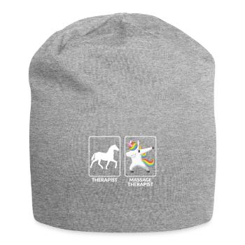 Funny massage therapist - Jersey Beanie - heather grey - Front