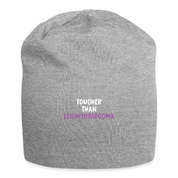 Harder Than Leiomyosarcoma Cancer - Jersey Beanie - heather grey - Front