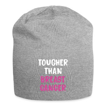 Härter Als Brustkrebs - Jersey-Beanie - Grau meliert - Vorne
