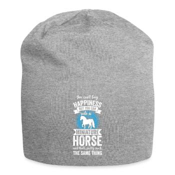 Équitation - Cheval miniature - Bonnet en jersey - gris chiné - Devant