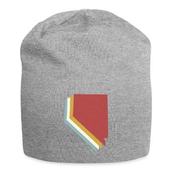 État des États-Unis - Carte vintage Nevada - Bonnet en jersey - gris chiné - Devant