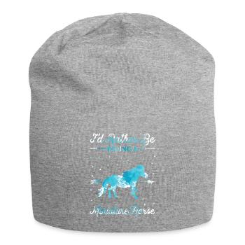 Monter un cheval miniature - Bonnet en jersey - gris chiné - Devant