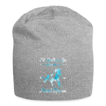 Riding a lacquer horse - Jersey Beanie - heather grey - Front