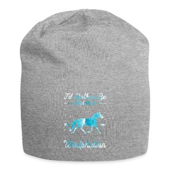 Monter sur un cheval westphalien - Bonnet en jersey - gris chiné - Devant