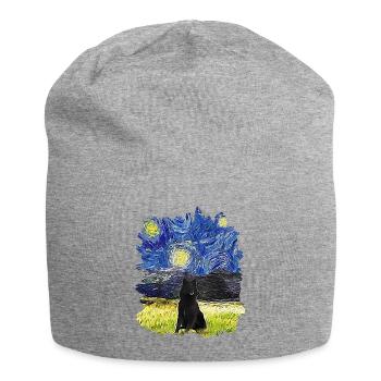 Sternennacht - Shetland Sheepdog - Jersey-Beanie - Grau meliert - Vorne