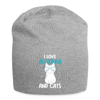 J’adore les maths et les chats - Algèbre - Bonnet en jersey - gris chiné - Devant