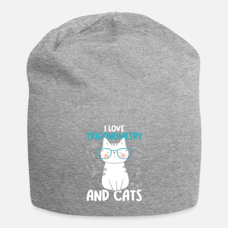 Ich Liebe Katzen - Trigonometrie - Jersey-Beanie - Grau meliert