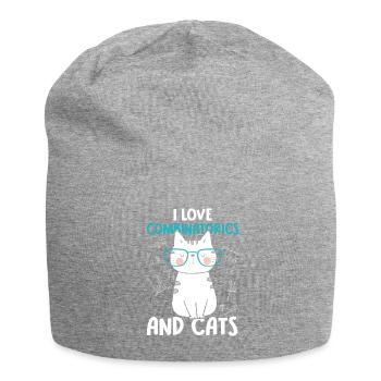 I Love Cats - Combinatorics - Jersey Beanie - heather grey - Front