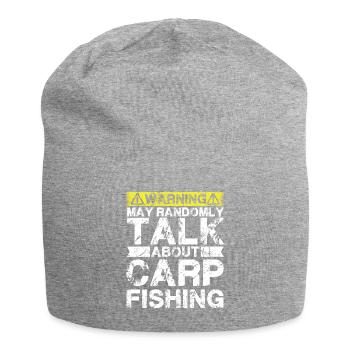 Angeln - Karpfenfisch - Jersey-Beanie - Grau meliert - Vorne