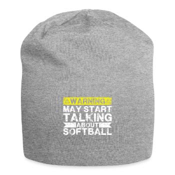 Talk about softball - Jersey Beanie - heather grey - Front