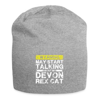 Speaking of Devon Rex Cat - Jersey Beanie - heather grey - Front