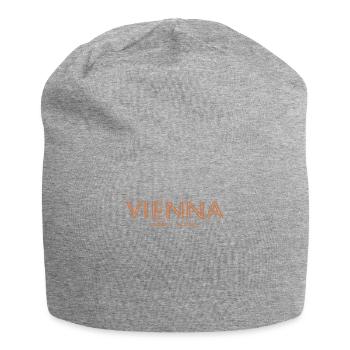 Coordonnées de la ville d’Autriche - Vienne - Bonnet en jersey - gris chiné - Devant