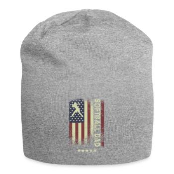 USA-amerikanische Flagge - Softball-Vati - Jersey-Beanie - Grau meliert - Vorne
