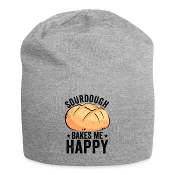 Funny bread baker - Jersey Beanie - heather grey - Front