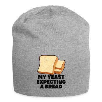 Funny bread baker - Jersey Beanie - heather grey - Front