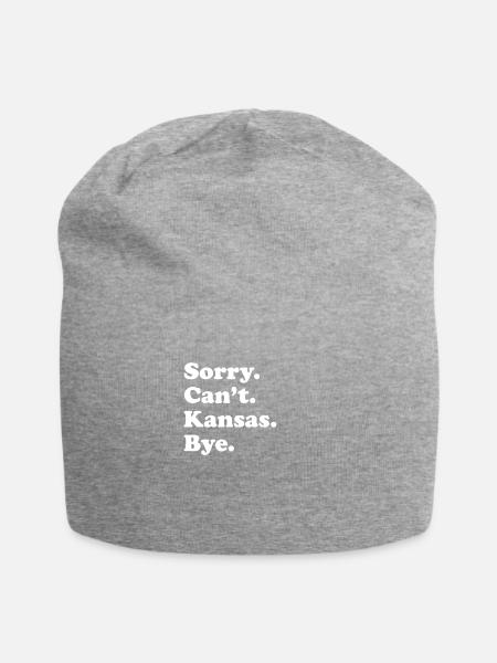 Tut Mir Leid, Kann Nicht Tschüss - Kansas - Jersey-Beanie - Grau meliert