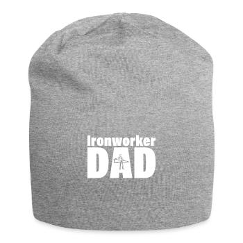 Job - Ironworker father - Jersey Beanie - heather grey - Front