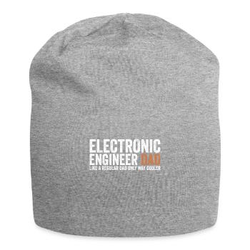 Dad - Electronics technician - Jersey Beanie - heather grey - Front