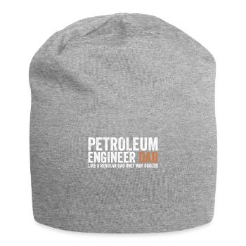 Papa - Petroleum Engineer - Jersey Beanie - heather grey - Front